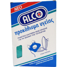 Κάλυμμα τουαλέτας πλαστικό μιας χρήσης ALCO, 10τμχ