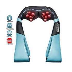 Συσκευή μασάζ Shiatsu 12V για αντιμετώπιση του πόνου στο λαιμό, αυχένα, πλάτη με θερμότητα - υπέρυθρη ακτινοβολία