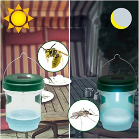 Ηλιακή παγίδα για σφήκες και κουνούπια με φως LED
