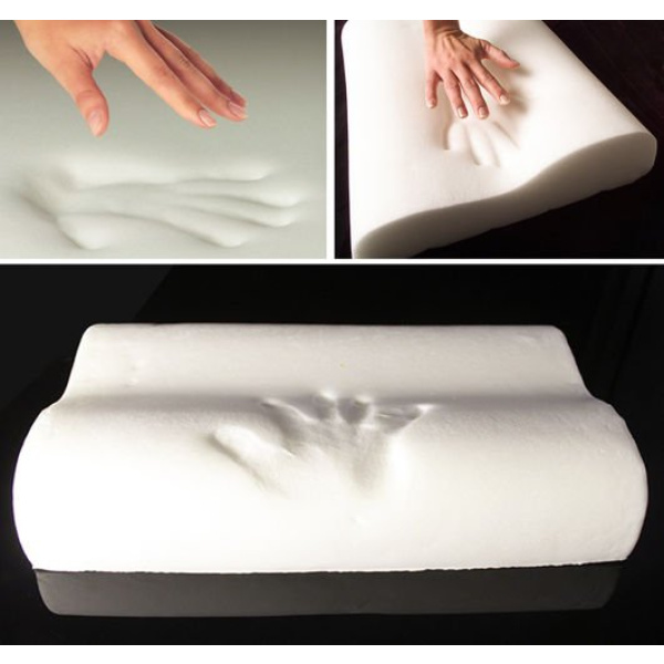 Ανατομικό μαξιλάρι ύπνου με κάλυμμα, 47,5x29x6-9cm