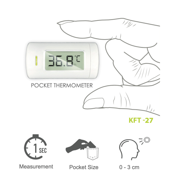 Norditalia Θερμόμετρο υπερύθρων ενός δευτερολέπτου Pocket Size KFT-27
