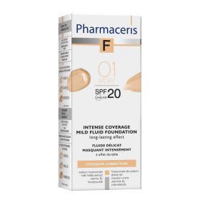 Pharmaceris Mild Fluid Foundation, SPF20 Intense Coverage - 01 Ivory