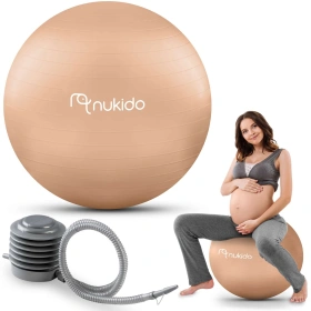Nukido Μπάλα γυμναστικής για την εγκυμοσύνη 65cm Μπεζ