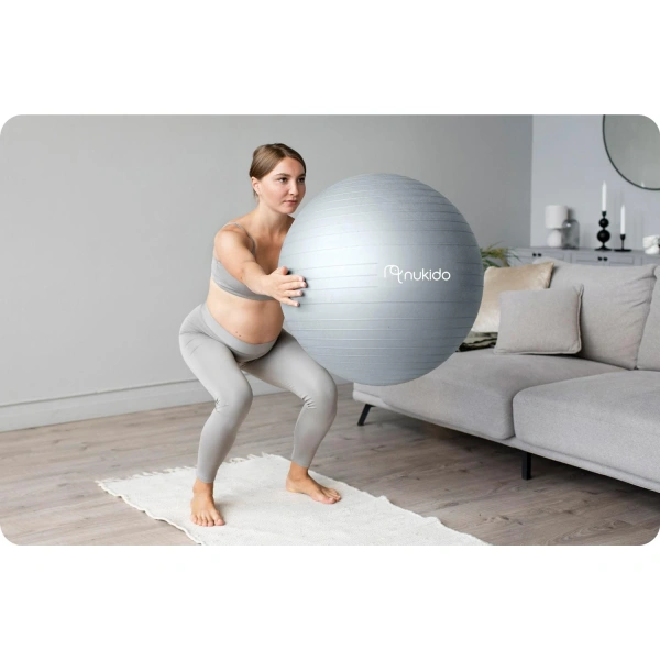 Nukido Μπάλα γυμναστικής για την εγκυμοσύνη 65cm Γκρι